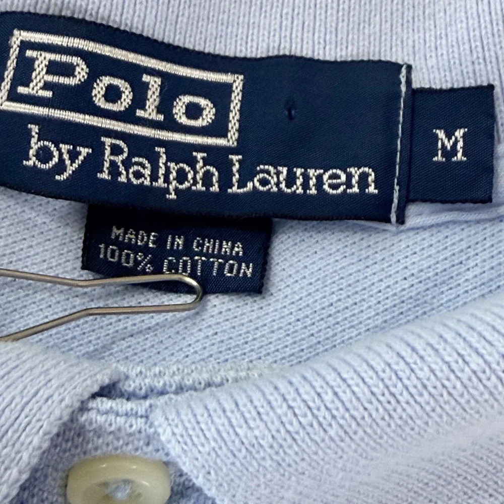 Polo Ralph Lauren Polo Shirt Mens M Light Blue Cotton Classic Golf Pony Preppy